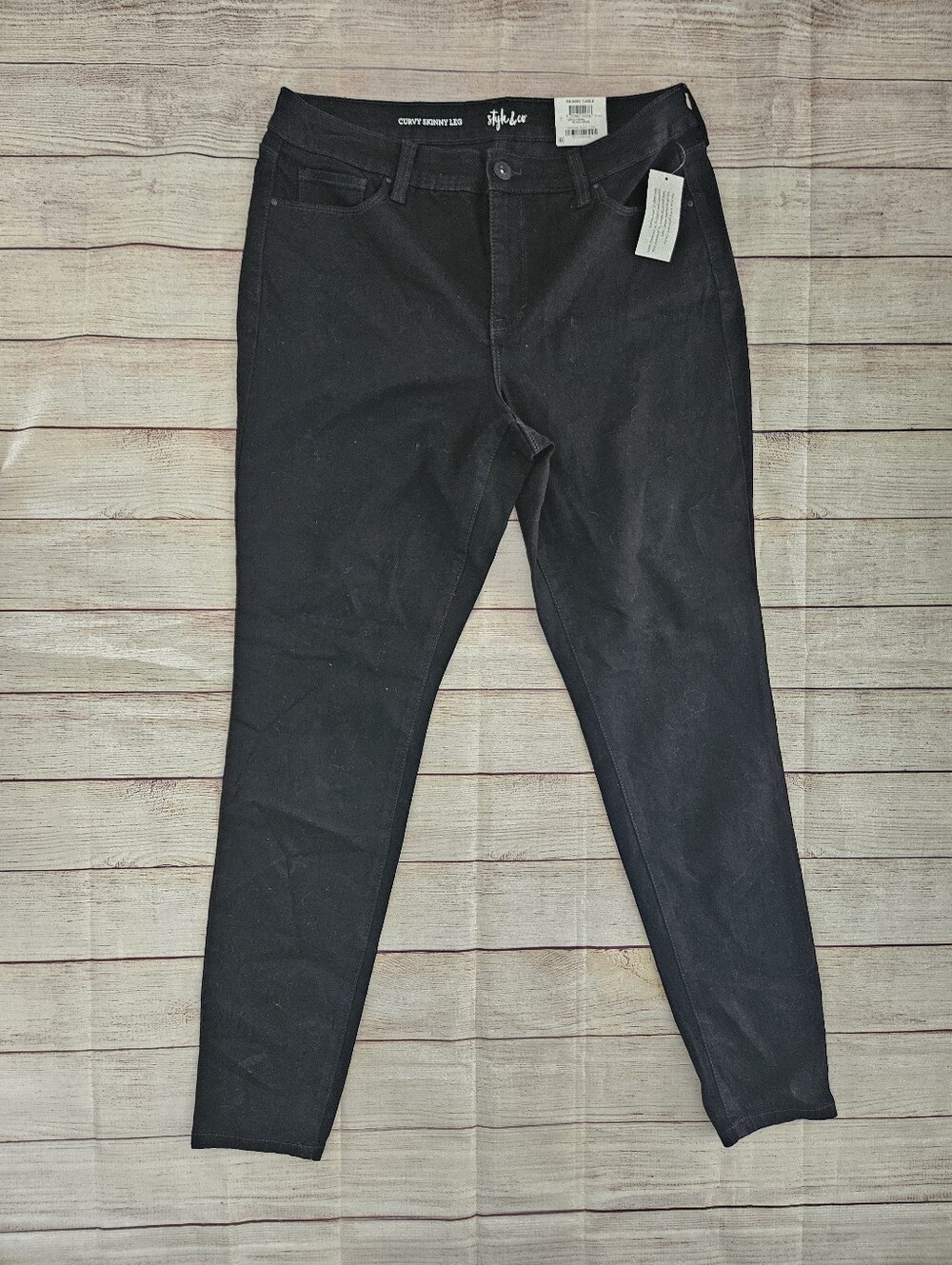 Style & Co. Curvey Skinny Mid-Rise Jeans - Black